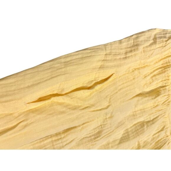 Stars Above Butter Yellow Cotton Gauze Boho Oversized Beach Dress size M - Picture 4 of 8